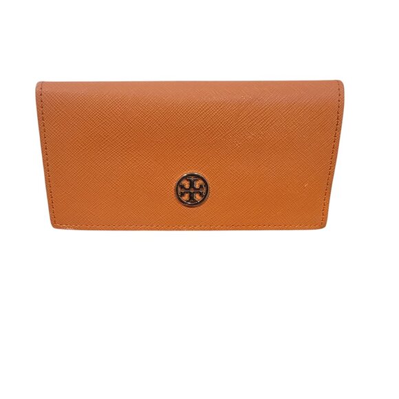 TORY BURCH Orange w Gold Logo AUTHENTIC EYEWEAR EYEGLASSES GLASSES CASE ONLY - Picture 1 of 10